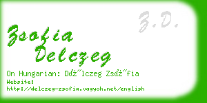 zsofia delczeg business card